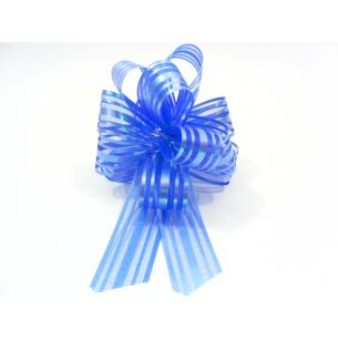 Deep Blue Pom Pom Bow Small x 1