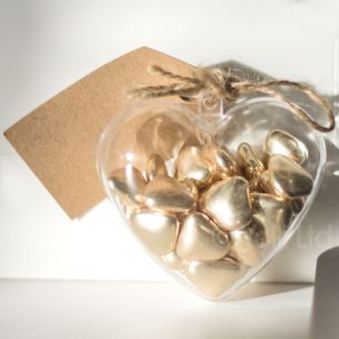 80mm Fillable Heart Shaped Gift Container x 1