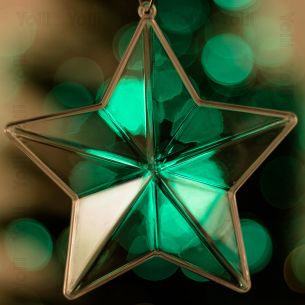 80mm Fillable Star Shaped Christmas Decoration x 1