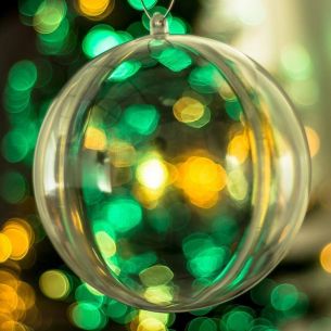 120mm Fillable Clear Bauble x 1