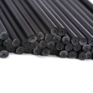 150mm x 4.5mm Black Plastic Lollipop Sticks x 25