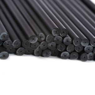 114mm x 4mm Black Plastic Lollipop Sticks x 25