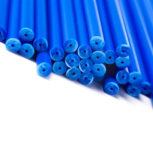 89mm x 4mm Blue Plastic Lollipop Sticks x 25