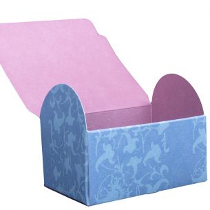 Paper Blue Flower Gift Box x 4