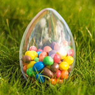 Clear Easter Egg Transparent Plastic Container 140mm