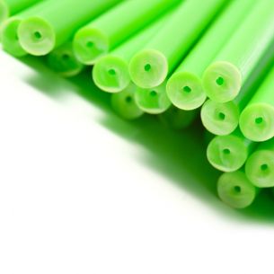 Green Plastic Lollipop Sticks