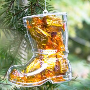 Fillable Santa Boot Decoration / Container x 1