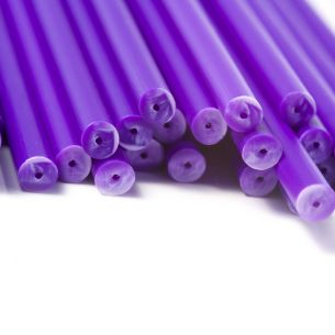 190mm x 4.5mm Purple Plastic Lollipop Sticks x 25