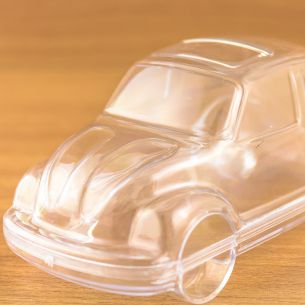Car Shaped Fillable Transparent Plastic Container x 1