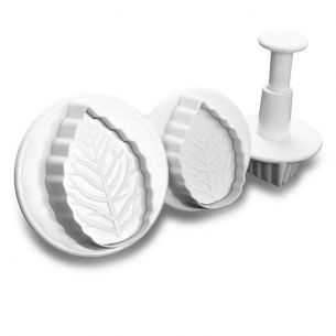 TC2032	Veined Rose Leaf Fondant Plunger Set