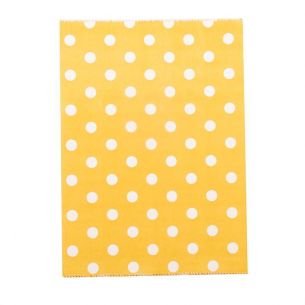 Small Polka Dots on Orange Paper Bags X 25