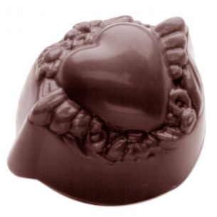 Chocolate Mould Heart In Floral Wreath