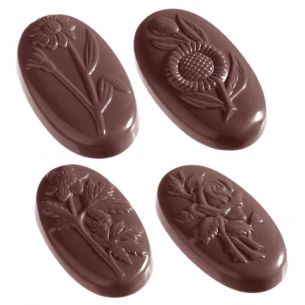 Chocolate Mould Flower Carac Oval 5 Fig.