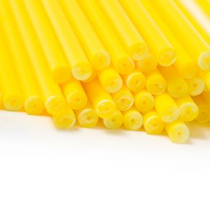 Yellow Plastic Lollipop Sticks