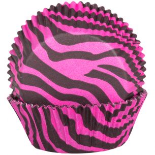 Pink Zebra Cupcake Cases x60