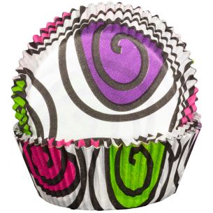 Pink Green Purple Swirly Cupcake Cases x60